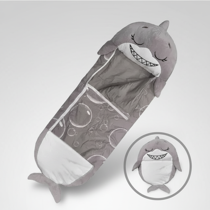 Foldable Animal Shape Kids Sleeping Bag Soft Plush Portable Nap Mat for Travel Sleepover Comfort