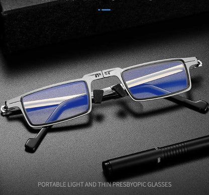 Foldable Blue Light Reading Glasses with Screwless Frame