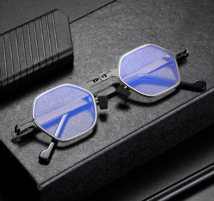 Foldable Blue Light Reading Glasses with Screwless Frame