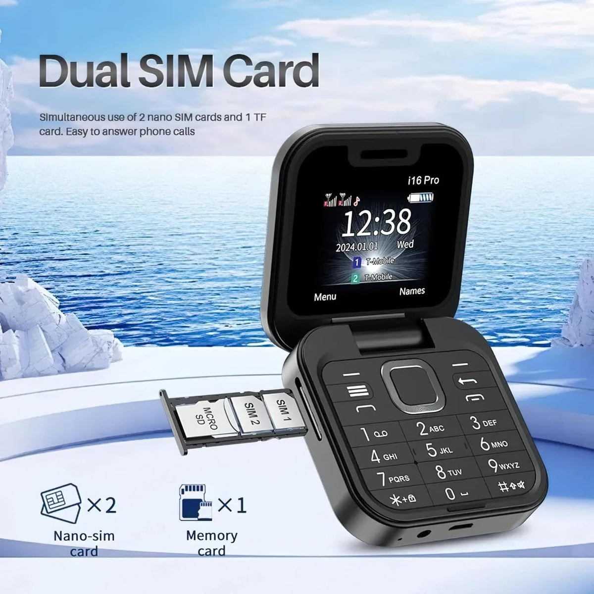 Foldable Dual SIM Feature Phone With Camera