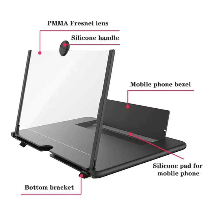 Foldable HD Phone Screen Magnifier for Smartphones