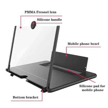 Foldable HD Phone Screen Magnifier for Smartphones
