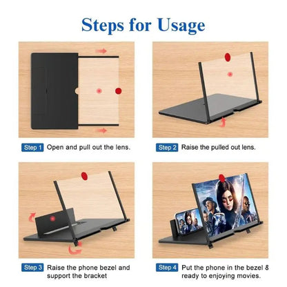 Foldable HD Phone Screen Magnifier for Smartphones