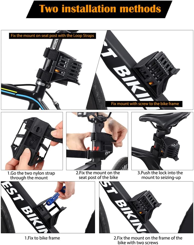Foldable Heavy Duty Bike Lock with Hardened Steel Security Chain