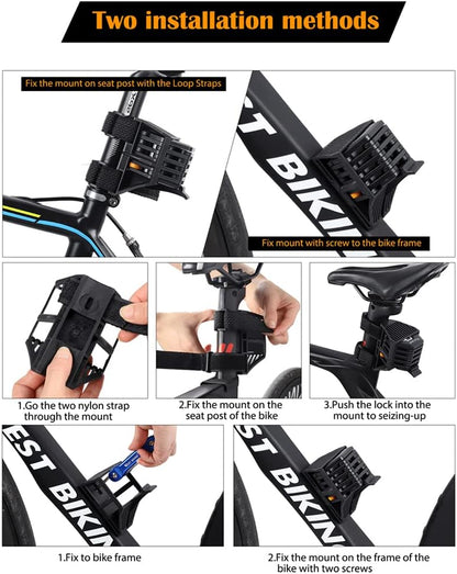 Foldable Heavy Duty Bike Lock with Hardened Steel Security Chain