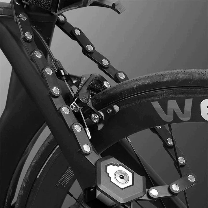 Foldable Heavy Duty Bike Lock with Hardened Steel Security Chain