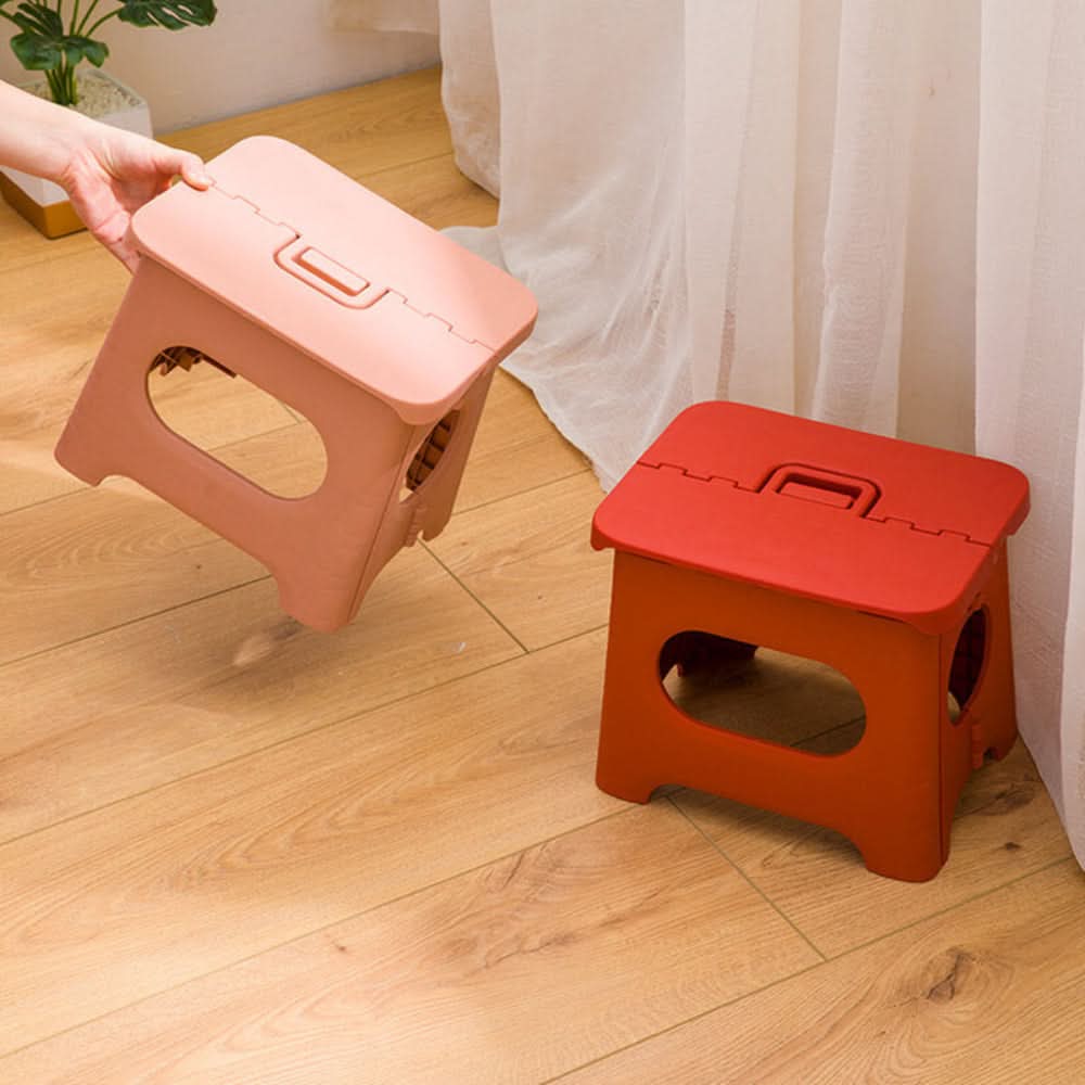 Foldable Plastic Step Stool with Carry Handle