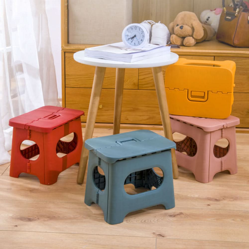 Foldable Plastic Step Stool with Carry Handle