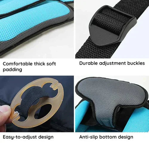 Foldable Portable Child Car Booster Seat with Safety Harness
