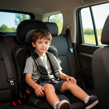 Foldable Portable Child Car Booster Seat with Safety Harness