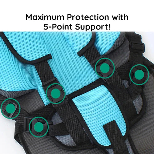 Foldable Portable Child Car Booster Seat with Safety Harness