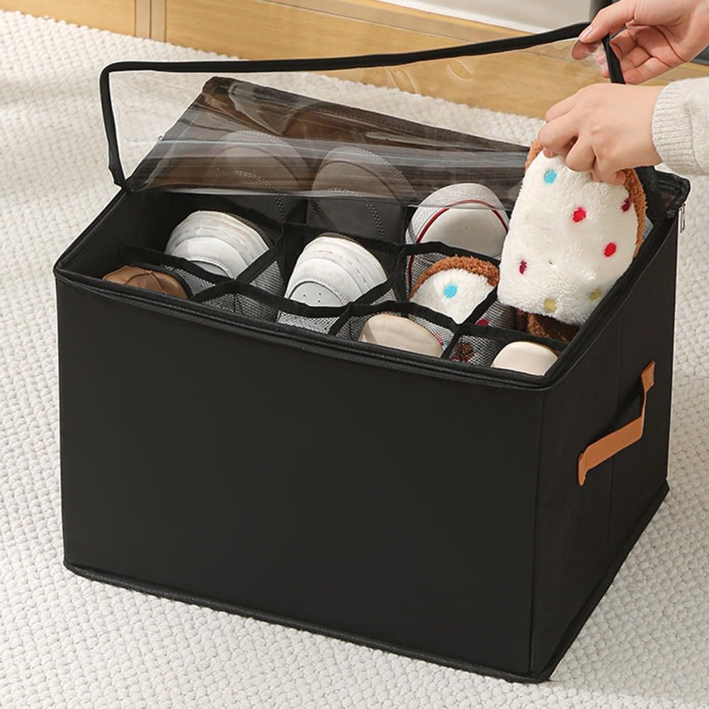 Foldable Shoe Organizer Storage Box for Closet
