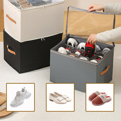 Foldable Shoe Organizer Storage Box for Closet