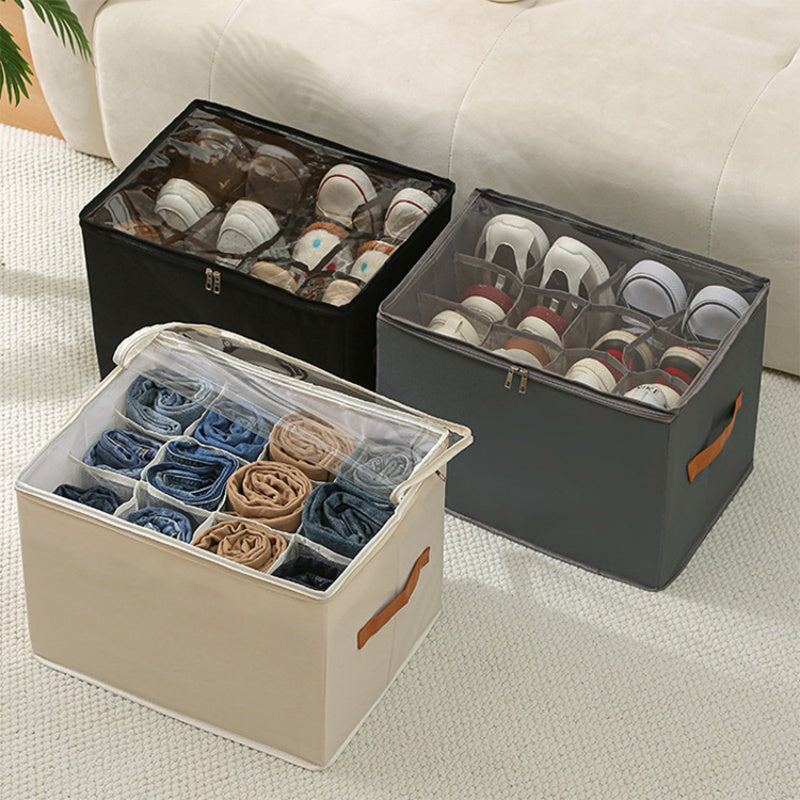 Foldable Shoe Organizer Storage Box for Closet