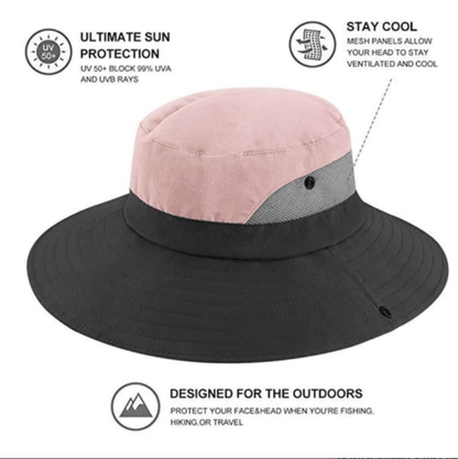 Foldable UV Protection Sun Hat with Ponytail Opening