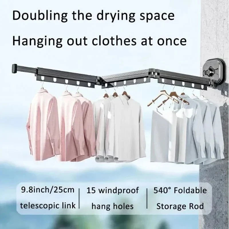 Foldable Wall Mounted Clothes Drying Rack