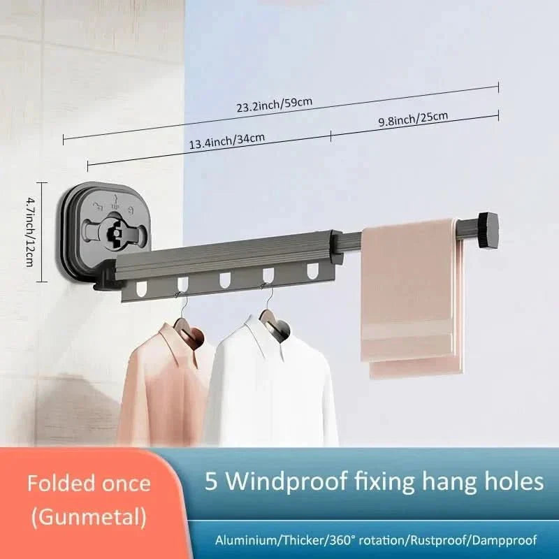 Foldable Wall Mounted Clothes Drying Rack