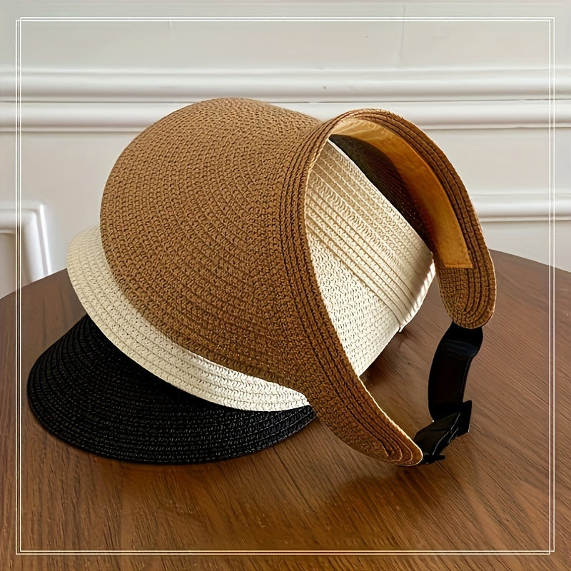 Foldable Wide Brim Sun Hat with Adjustable Fit and UV Shade