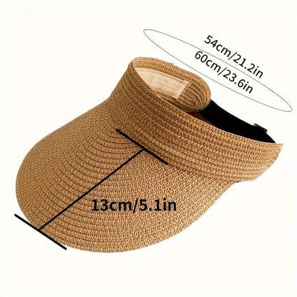 Foldable Wide Brim Sun Hat with Adjustable Fit and UV Shade