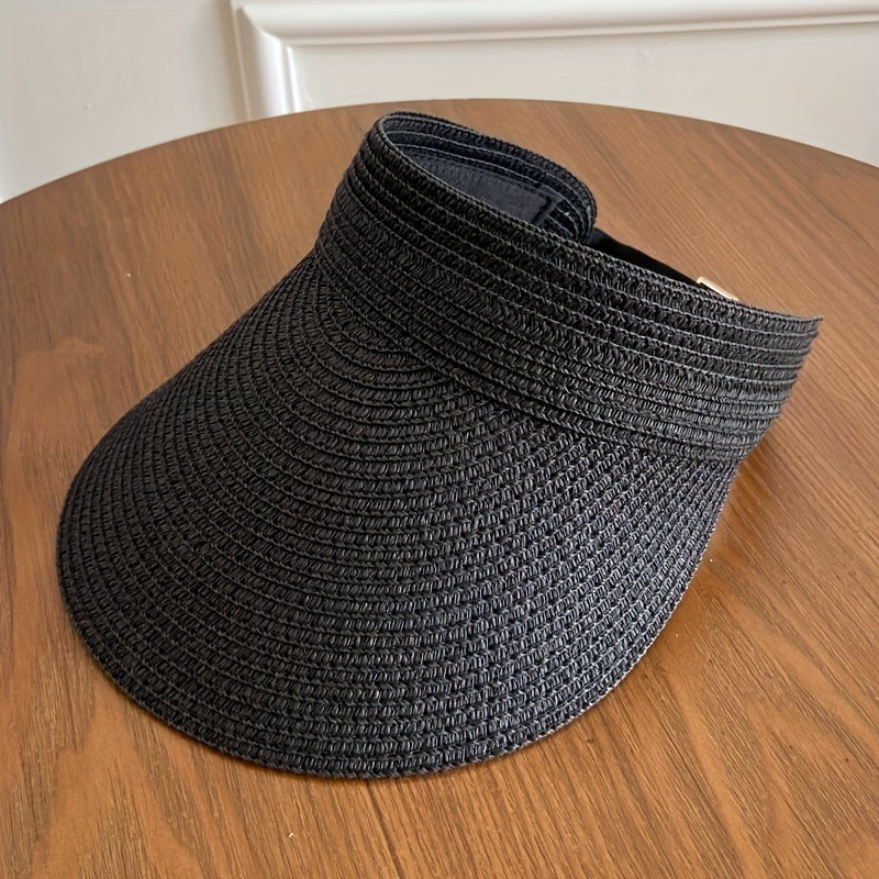 Foldable Wide Brim Sun Hat with Adjustable Fit and UV Shade