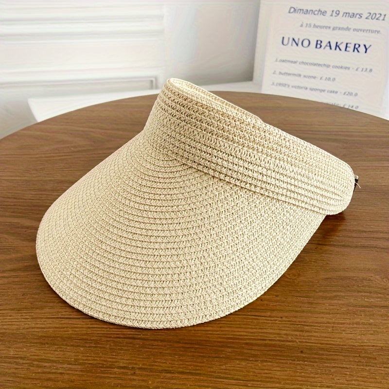 Foldable Wide Brim Sun Hat with Adjustable Fit and UV Shade