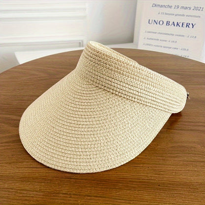 Foldable Wide Brim Sun Hat with Adjustable Fit and UV Shade