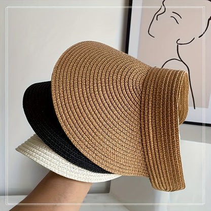 Foldable Wide Brim Sun Hat with Adjustable Fit and UV Shade