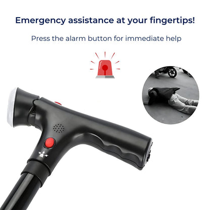 Folding Adjustable Walking Cane Lightweight Collapsible Support