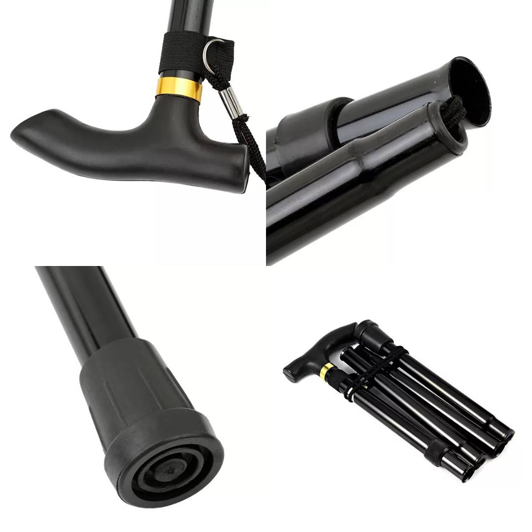 Folding Telescopic Walking Cane with Ergonomic Handle
