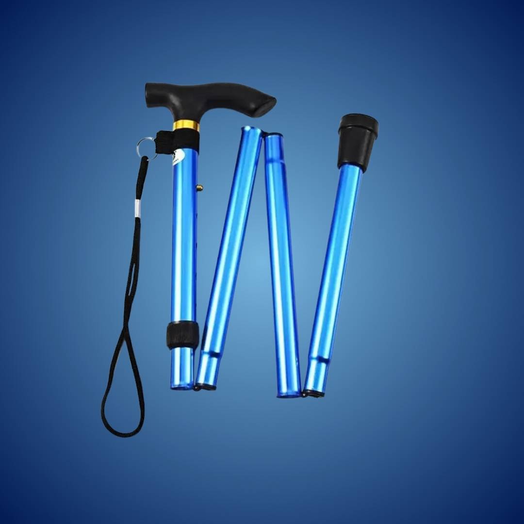 Folding Telescopic Walking Cane with Ergonomic Handle