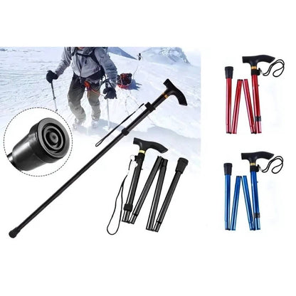 Folding Telescopic Walking Cane with Ergonomic Handle