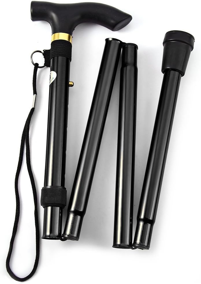Folding Telescopic Walking Cane with Ergonomic Handle