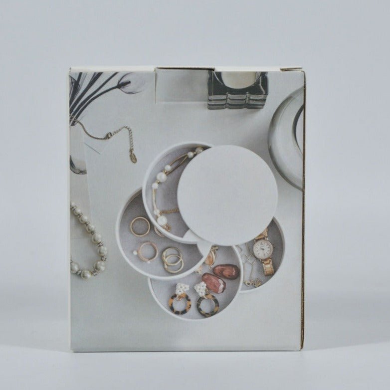 Four Layer Jewelry Organizer With Rotating Storage Compartments