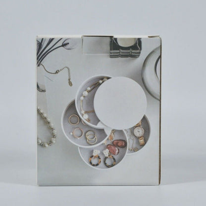 Four Layer Jewelry Organizer With Rotating Storage Compartments