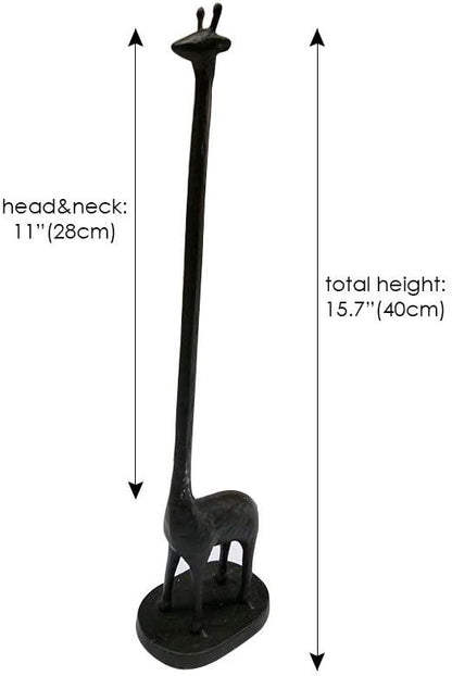 Freestanding Cast Iron Giraffe Toilet Paper Holder
