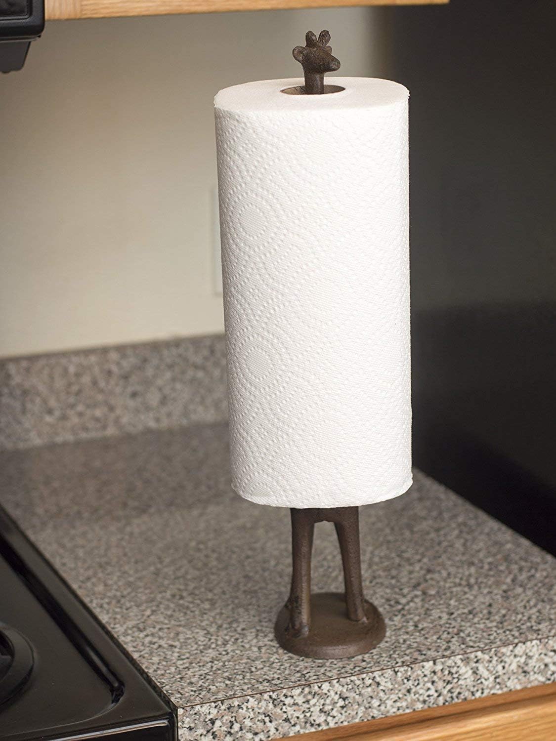 Freestanding Cast Iron Giraffe Toilet Paper Holder