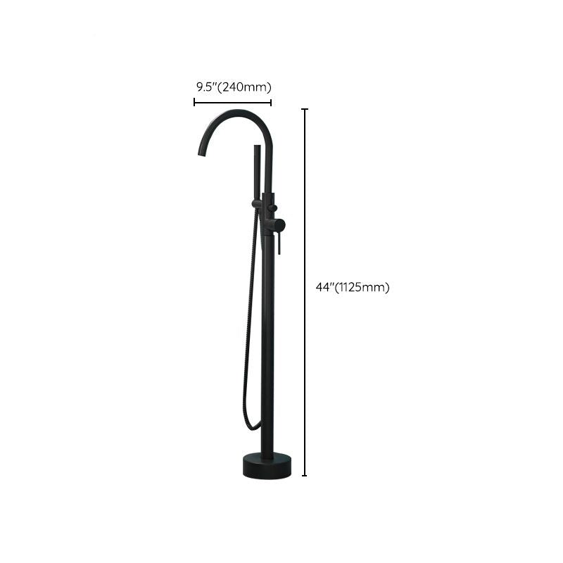 Freestanding Floor Mounted Bathtub Faucet with Hand Shower