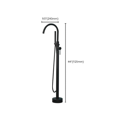 Freestanding Floor Mounted Bathtub Faucet with Hand Shower