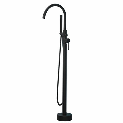 Freestanding Floor Mounted Bathtub Faucet with Hand Shower