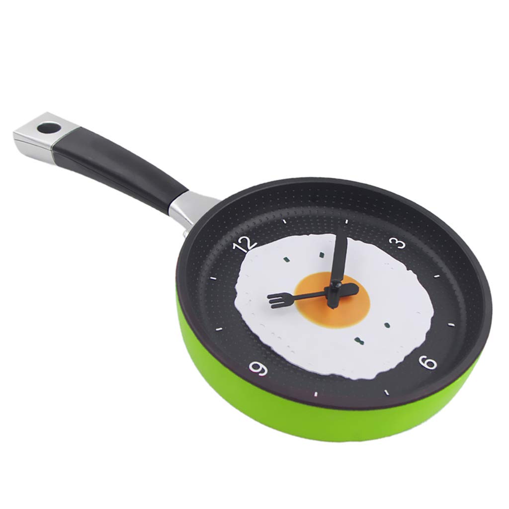 Fried Egg Pan Wall Clock Silent Decorative Kitchen Clock