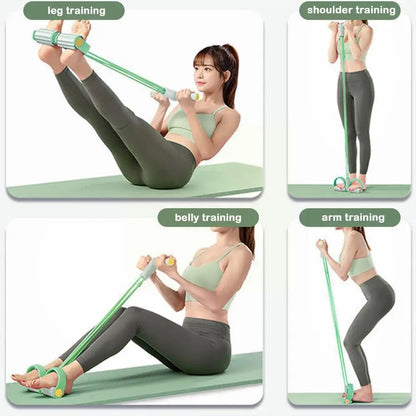 Full Body Resistance Training Band with Foot Pedals