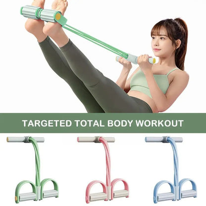 Full Body Resistance Training Band with Foot Pedals