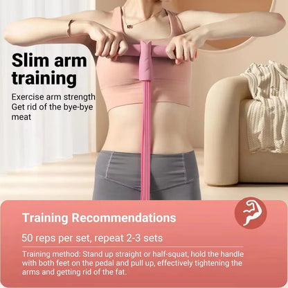 Full Body Resistance Training Band with Foot Pedals