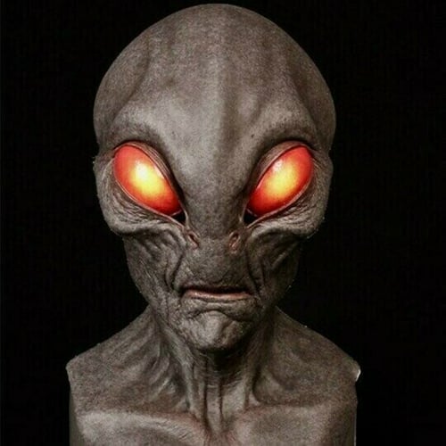 Full Head Alien Costume Mask Realistic Latex Silicone