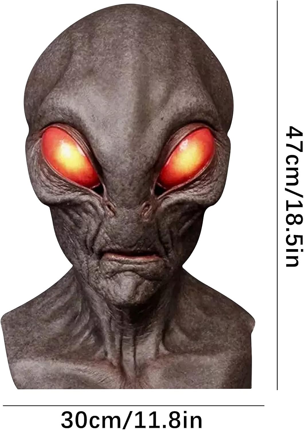 Full Head Alien Costume Mask Realistic Latex Silicone