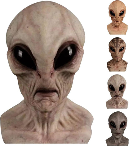 Full Head Alien Costume Mask Realistic Latex Silicone