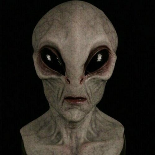 Full Head Alien Costume Mask Realistic Latex Silicone