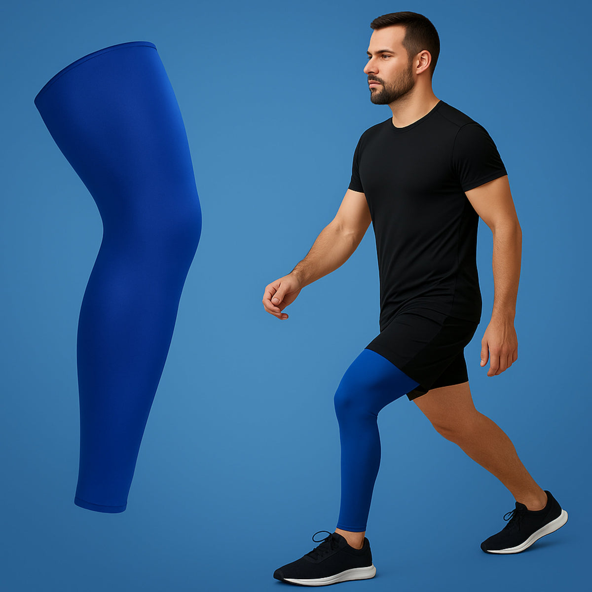 Full Leg Compression Sleeve with Graduated Support for Knee and Leg