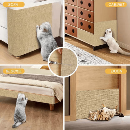 Furniture Cat Scratching Mat with Adhesive Backing