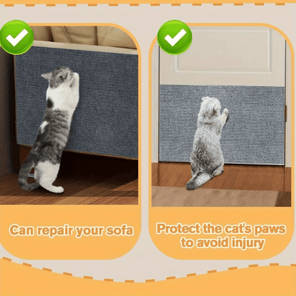 Furniture Cat Scratching Mat with Adhesive Backing